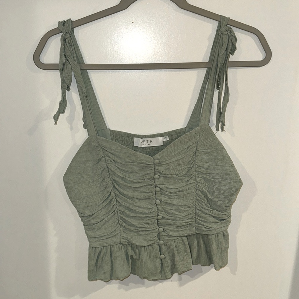 Astr the label Mint Green Tie Up Tank